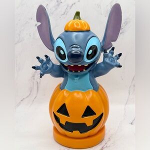Disney 6" Pumpkin Stitch Jack O Lantern Halloween Figurine Decor NEW